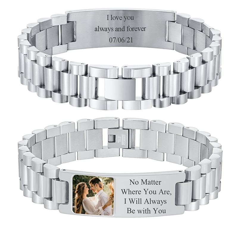 Jewelry Bracelet Watches - Pulseira de relógio com texto de