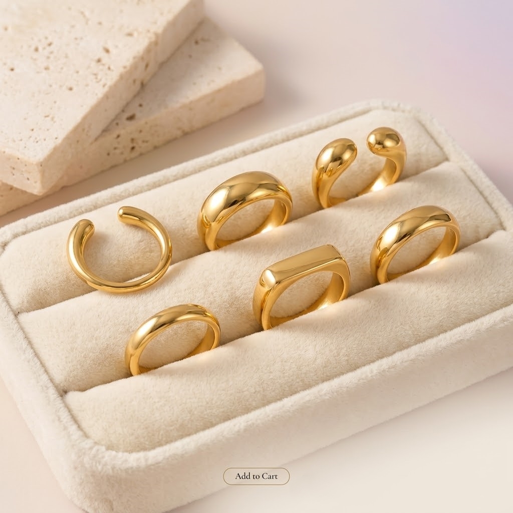Mens Signet Ring - Anéis de Aço Inoxidável St-Delan: Anéis