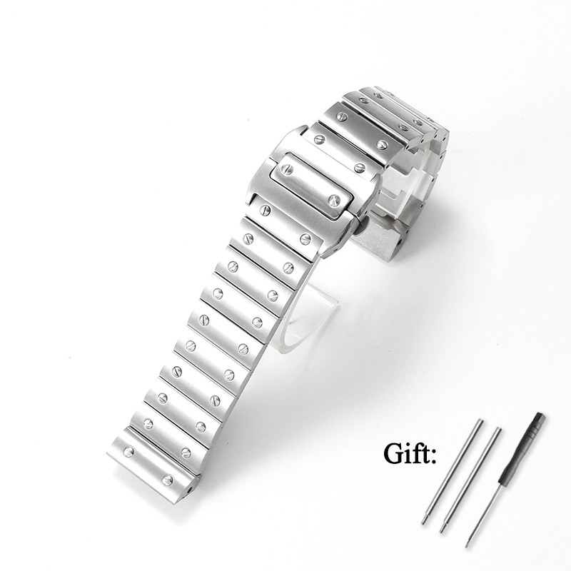 Cartier Watch Santos - Pulseira de relógio de aço inoxidável