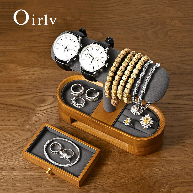 Jewelry Bracelet Watches - Oirlv organizador de relógio de madeira