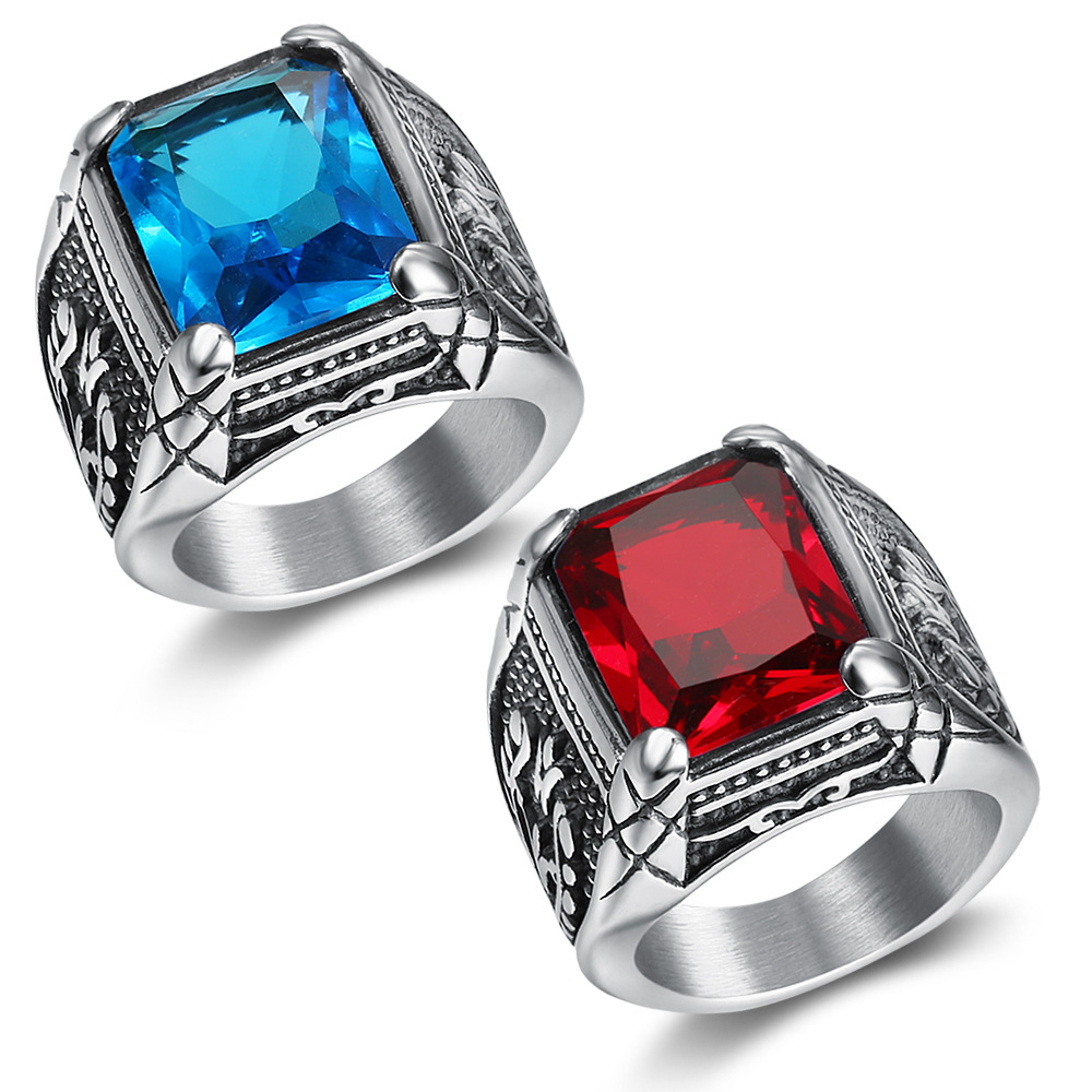 Mens Signet Ring - Anel de Sinete em Aço Inoxidável