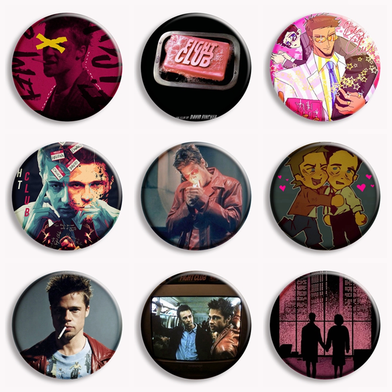 Vintage Brooch Pin - Filme clássico Fight Club Sabão Botão