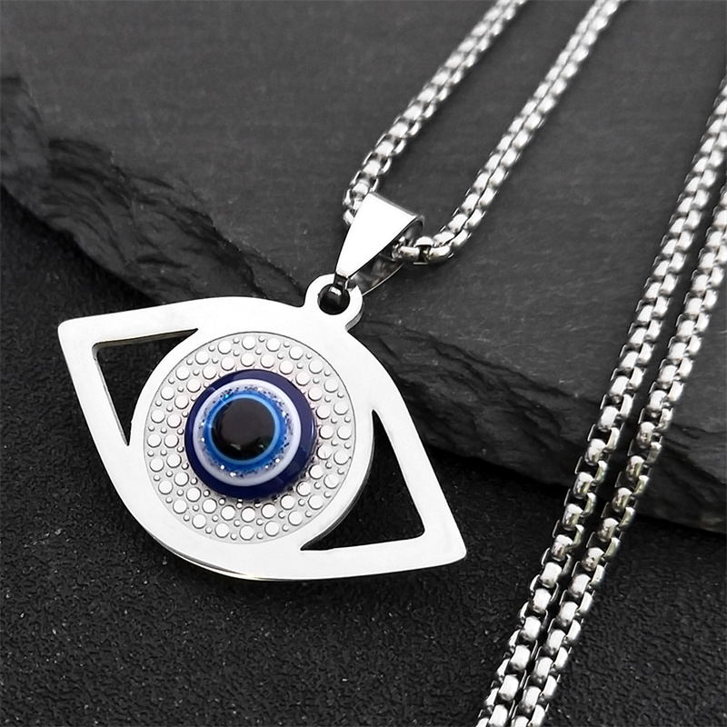 Jewelry & Watches Bench - Colar Islâmico Hamsa Olho Grego Azul