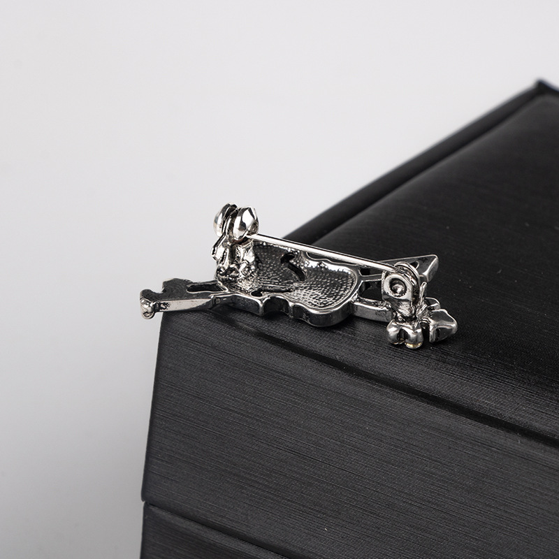 Broche de violino de cristal,  - Vintage Brooch Pin avaliação e preço