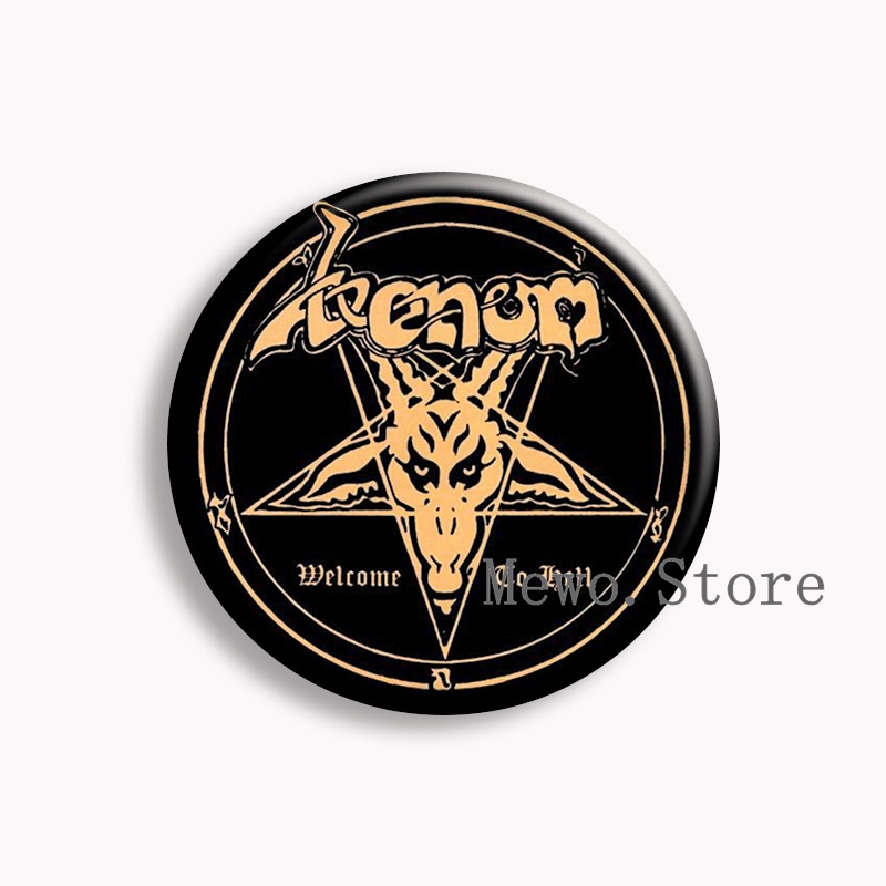 Rock mayhem banda botão macio  - Vintage Brooch Pin avaliação e preço