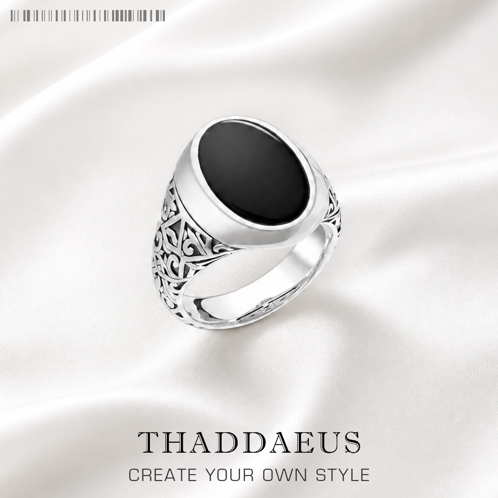 Anel de sinete oval preto esti - Mens Signet Ring avaliação e preço
