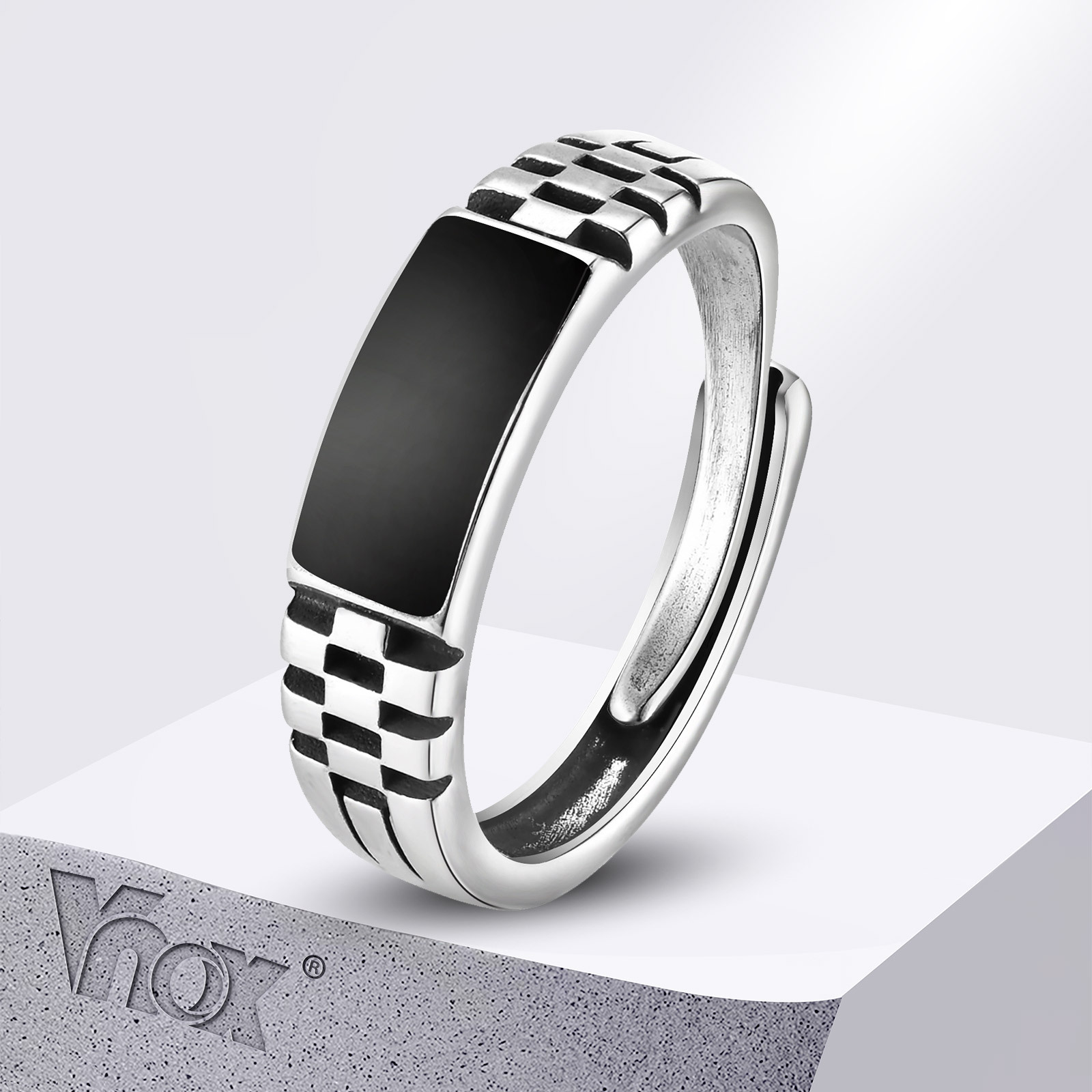 Anéis abertos masculinos Vnox, - Mens Signet Ring avaliação e preço
