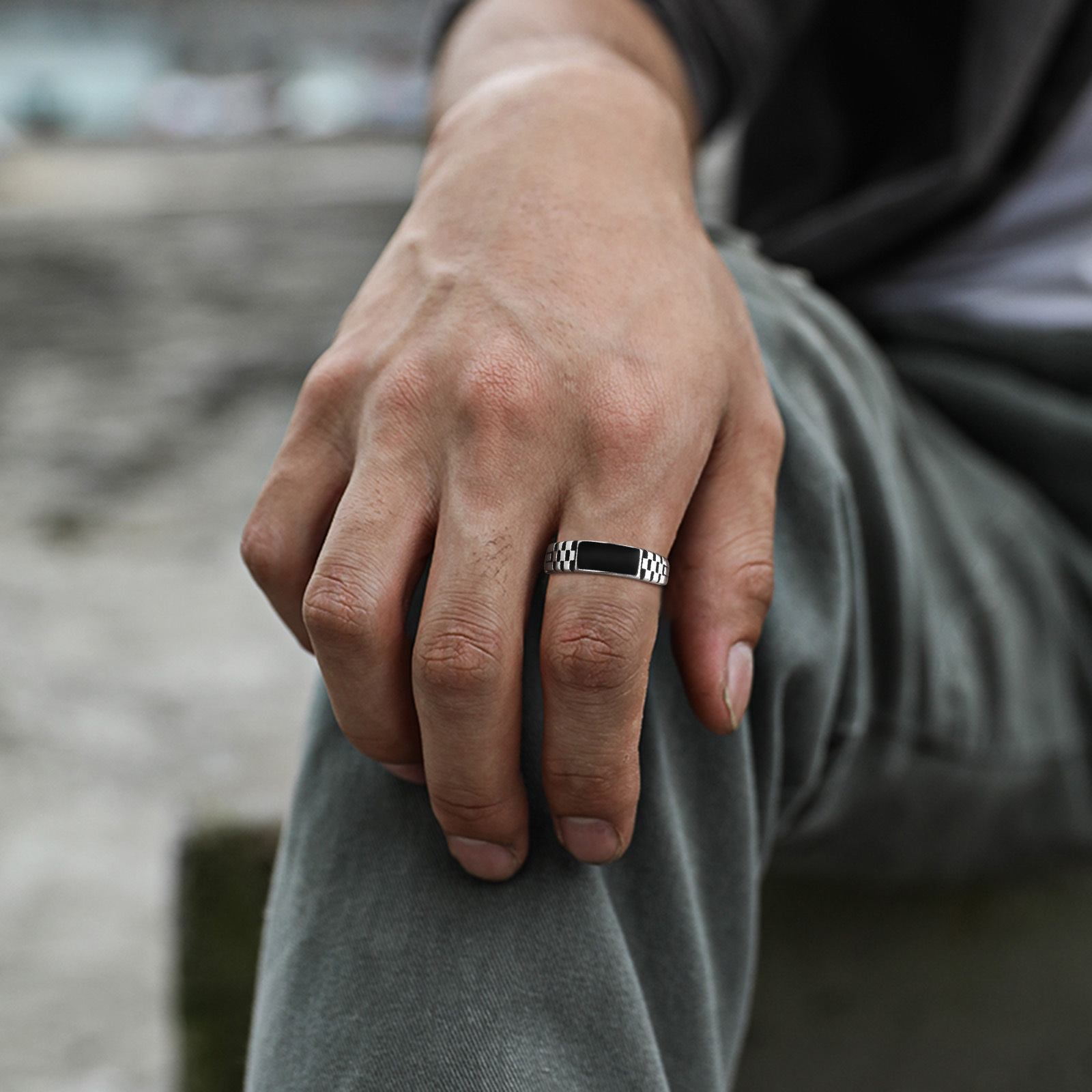 Anéis abertos masculinos Vnox, - Mens Signet Ring avaliação e preço