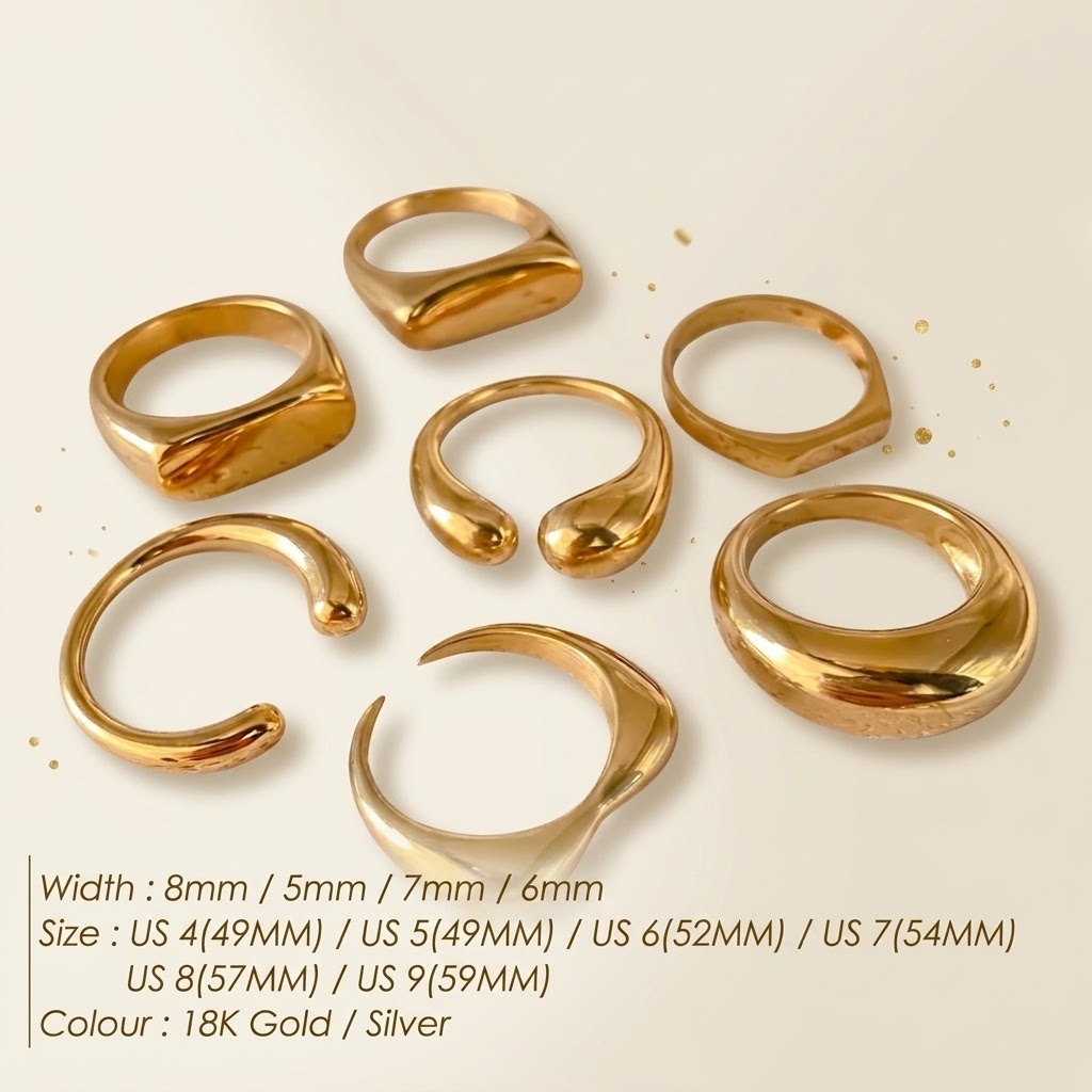 Anéis de Aço Inoxidável St-Del - Mens Signet Ring avaliação e preço