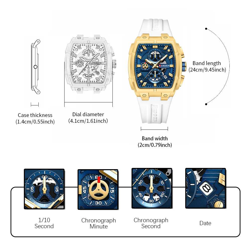 Relógio de Luxo Vintage CURREN - Jewelry Bracelet Watches avaliação e preço
