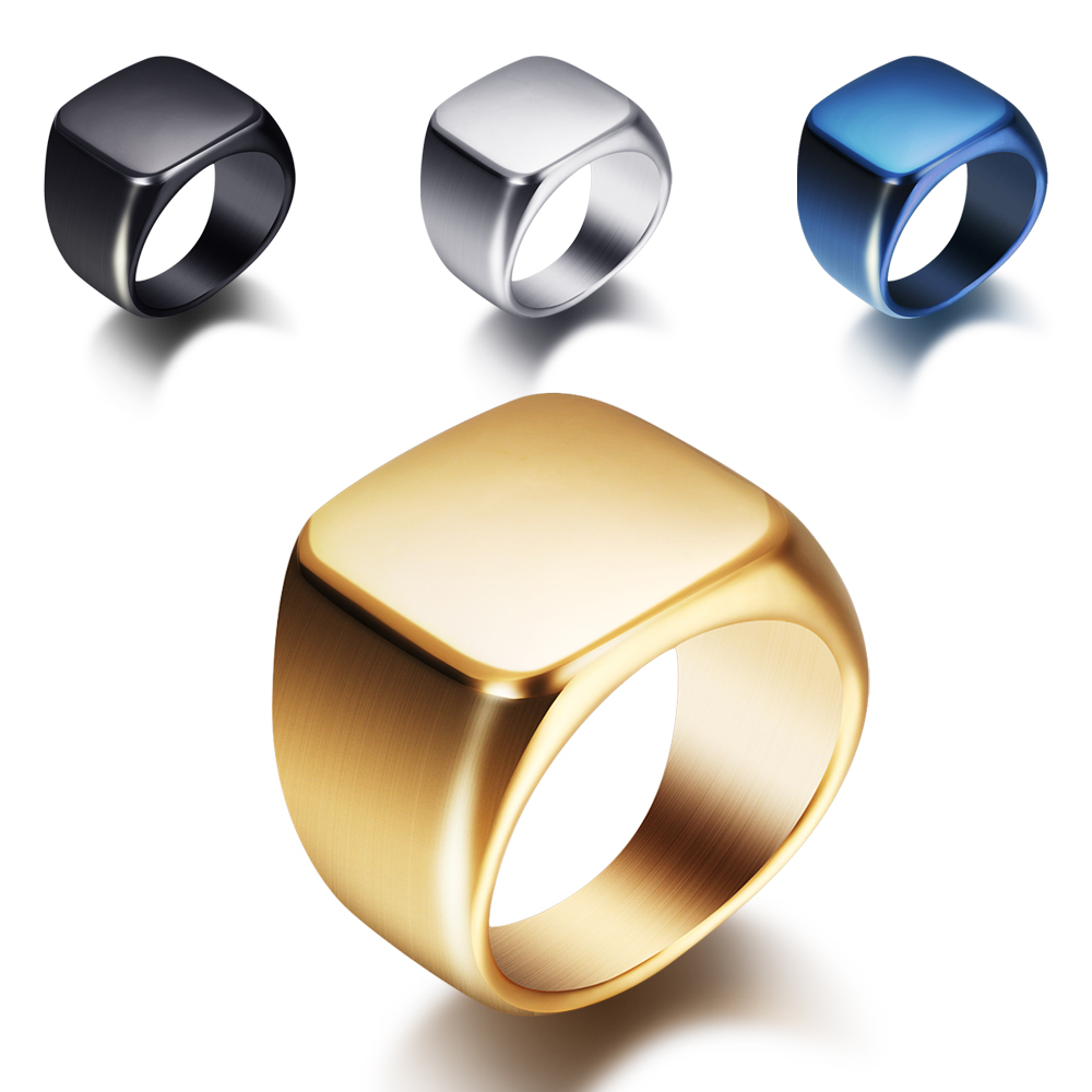 Livre Gravar Nova Prata/Ouro/P - Mens Signet Ring avaliação e preço