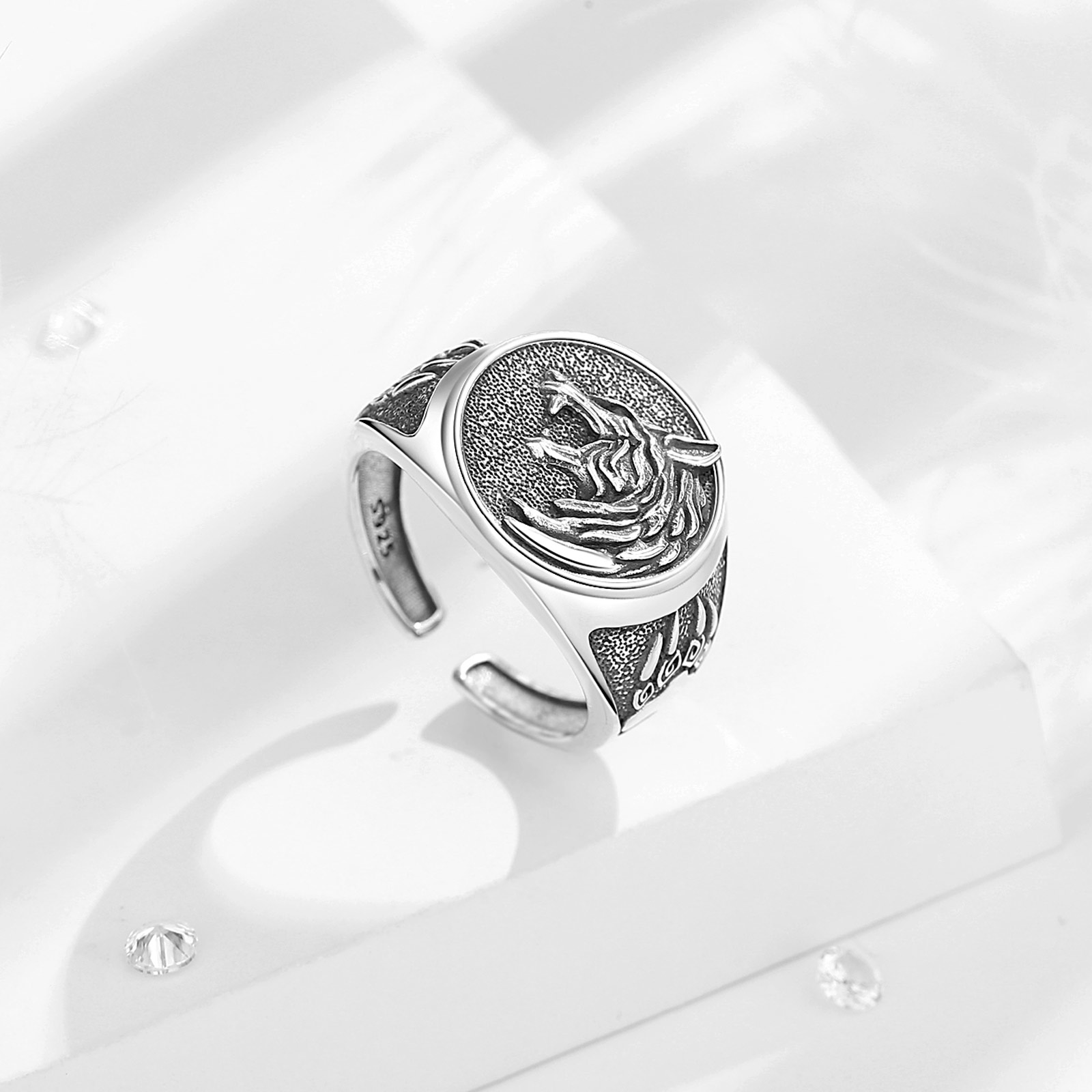Eudora-925 Sterling Silver Vik - Mens Signet Ring avaliação e preço
