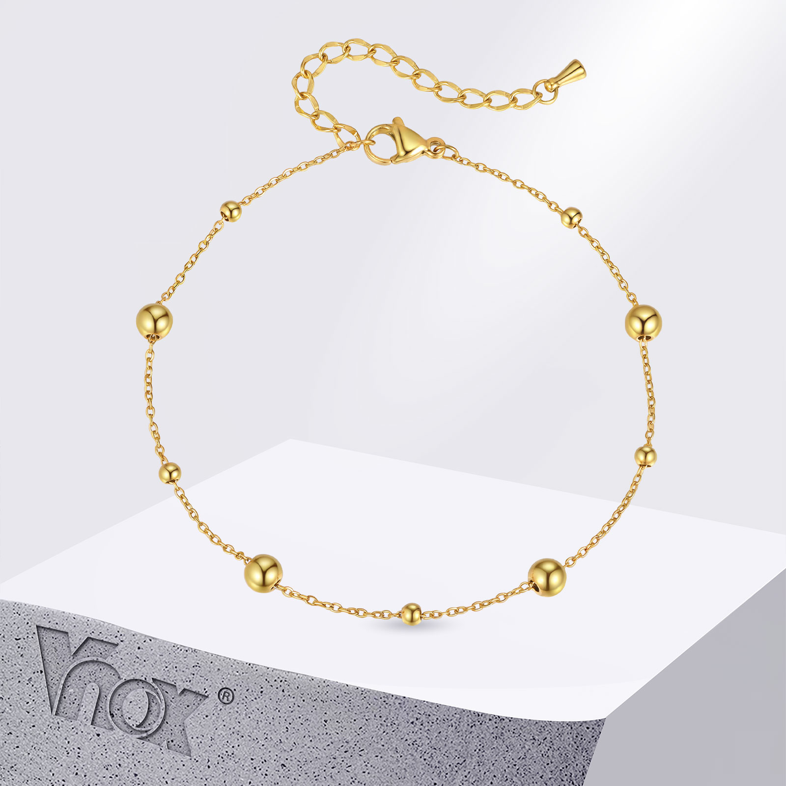 Vnox tornozeleiras de contas p - Jc Jewelry & Watches Photos avaliação e preço