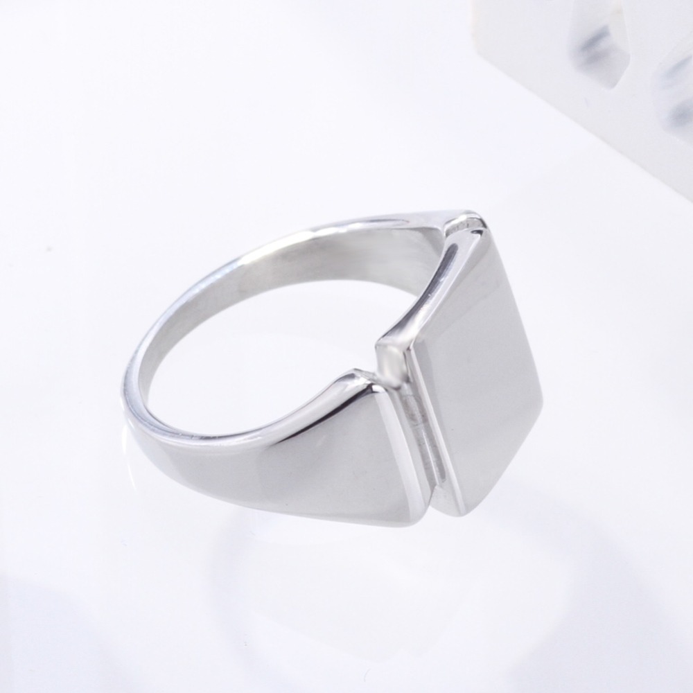 Soul men anéis de aço titânio  - Mens Signet Ring avaliação e preço
