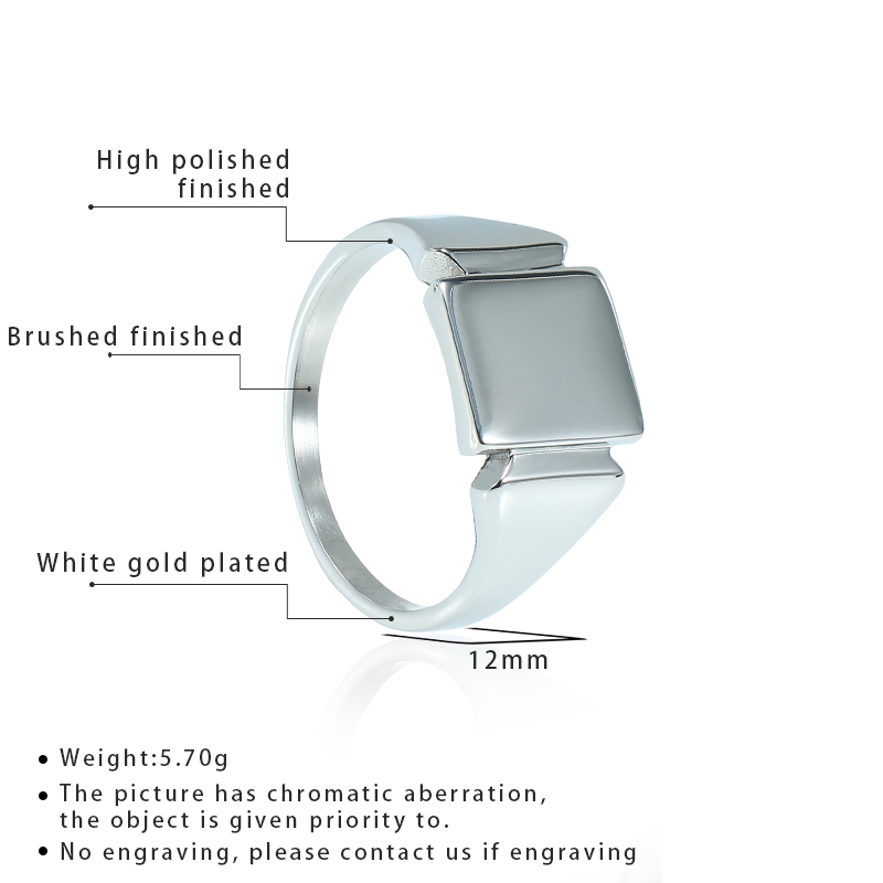 Soul men anéis de aço titânio  - Mens Signet Ring avaliação e preço