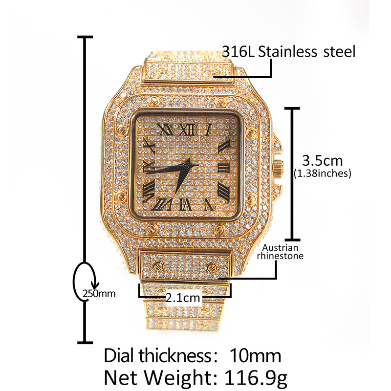 Hip hop luxo quartzo pulso à p - Jewelry Type Watches avaliação e preço