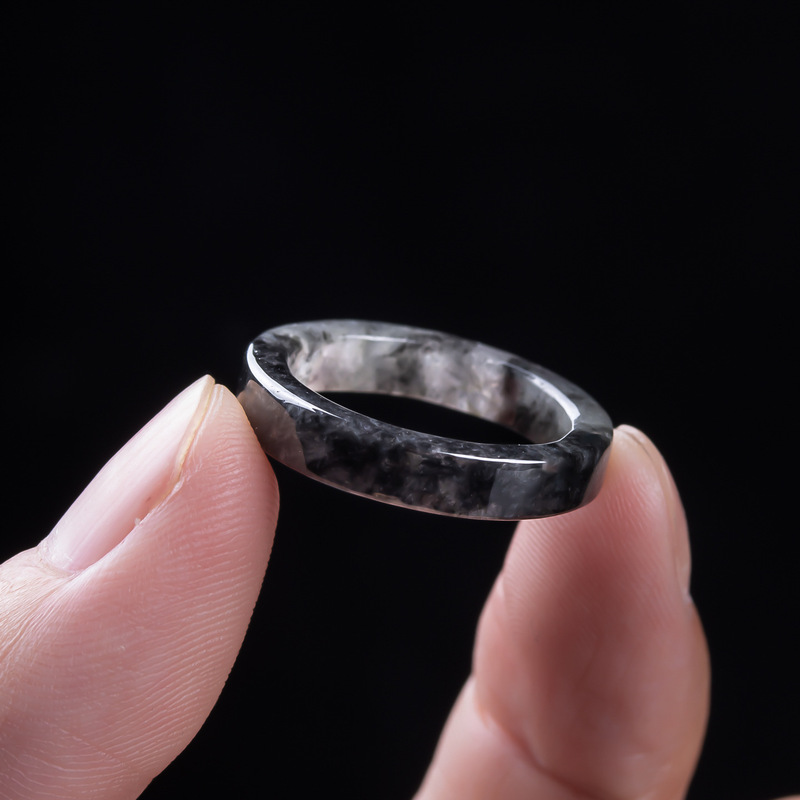 Anel de jadeíta negra tipo gel - Jewelry & Watches Bench avaliação e preço